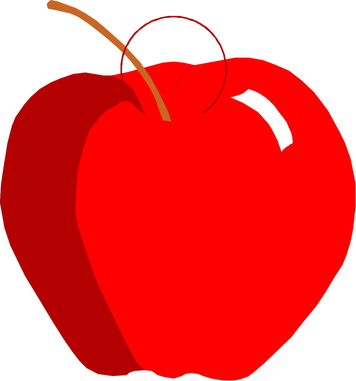an apple with a stem on it clip art png transparent Apple Clipart with Stem - Fresh Fruit Illustration for Creative Projects