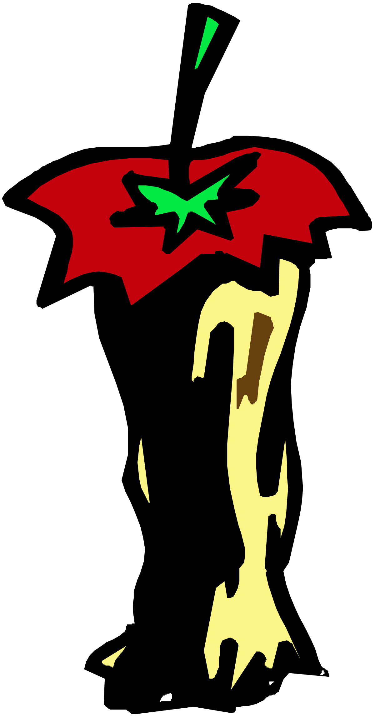Red Apple with Green Leaf Clipart - Fresh and Delicious Graphics