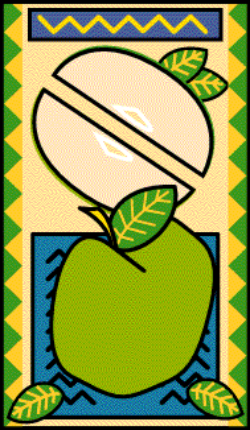 Apple Clipart with Leaf - Fresh and Vibrant Fruit Illustration