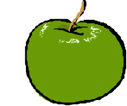Apple with Leaf Clipart - Vibrant and Juicy Fruit Illustration