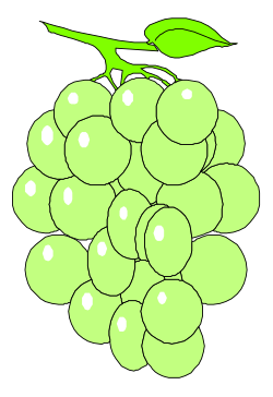 Grapes Clipart with Green Leaves - Fresh and Vibrant Illustrations
