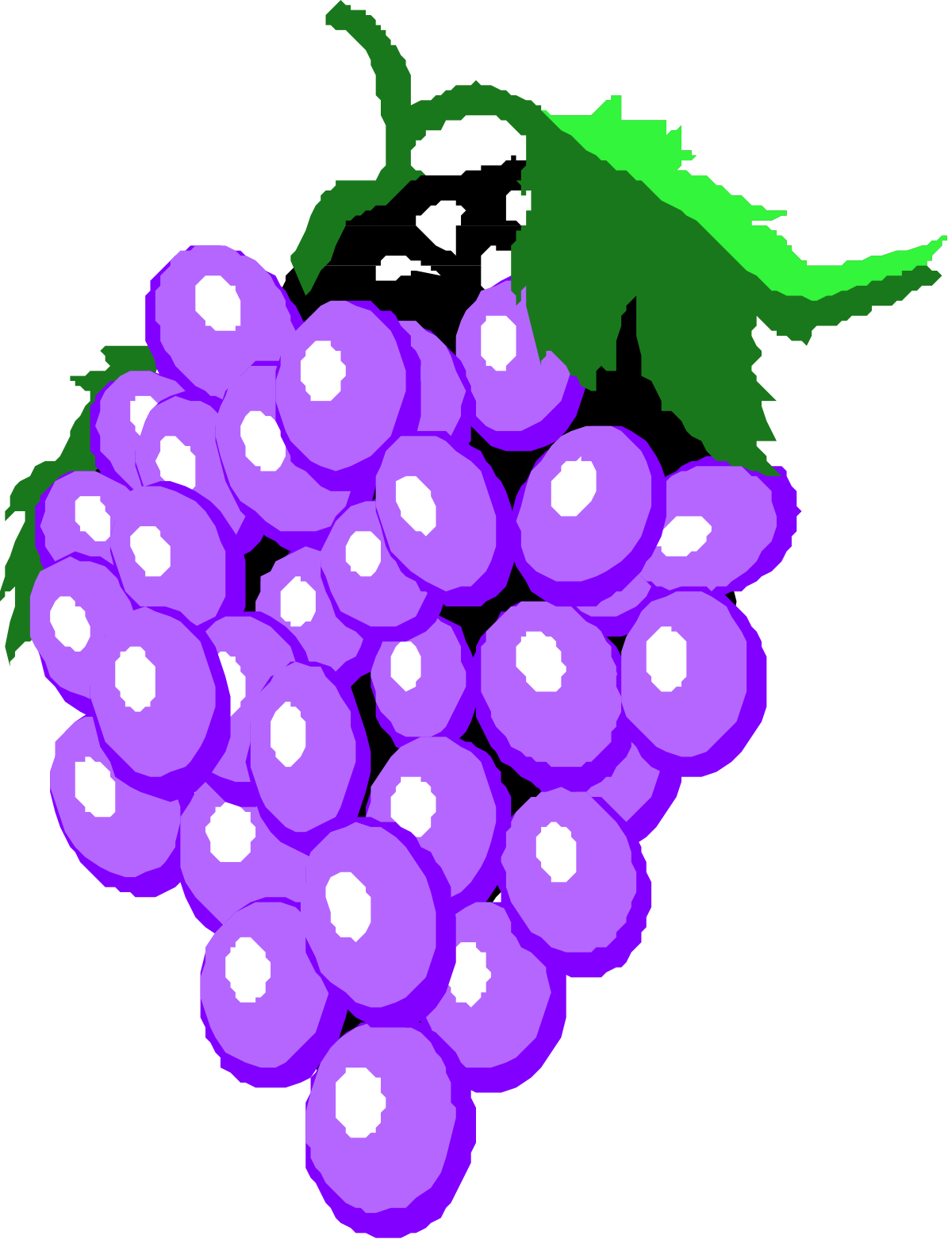 a bunch of grapes clip art png transparent Bunch of Grapes Clipart for Fresh Produce Designs