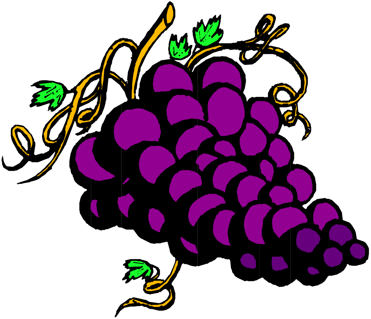 Fresh Bunch of Grapes Clipart for Vibrant Designs