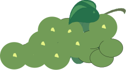 Bunch of Grapes with Green Leaves Clipart for Vibrant Designs