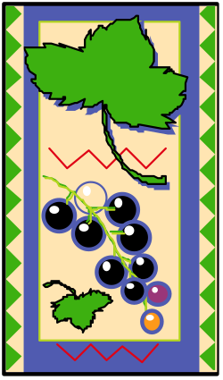 Tree with Black Berries Clipart - Vibrant Nature Illustration