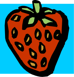 Strawberry Clipart with Lush Green Stem for Fresh Designs