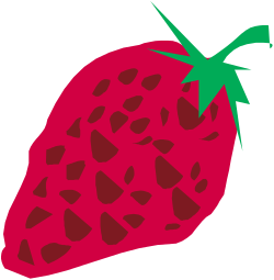 Strawberry with Green Stem Clipart: Fresh and Juicy Illustration