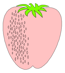 Strawberry Clipart with Green Stem - Fresh and Juicy Fruit Illustration
