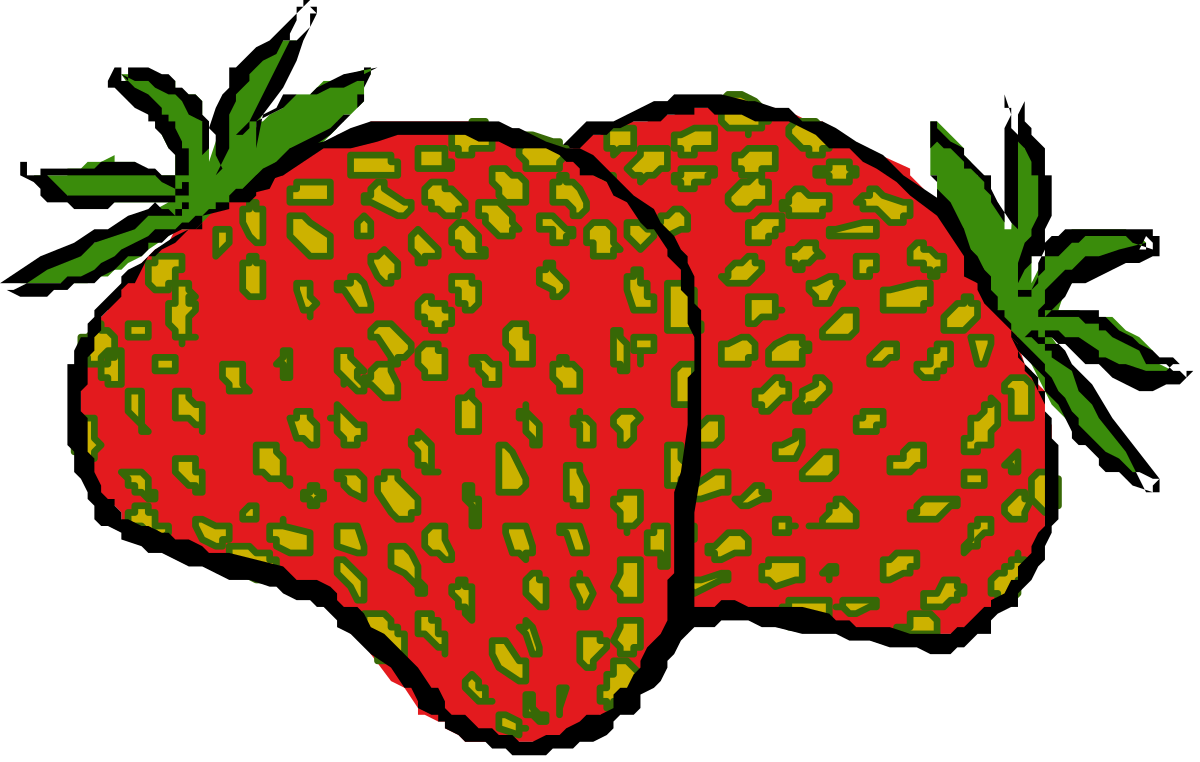 a strawberry with a green leaf on it clip art png transparent Strawberry Clipart with Green Leaf: Fresh and Juicy Design