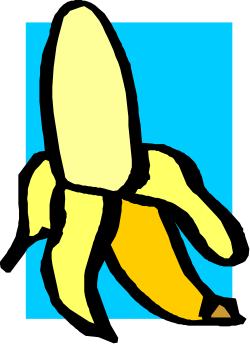 Banana with Peel Clipart: Bright, Fun, and Playful Illustration