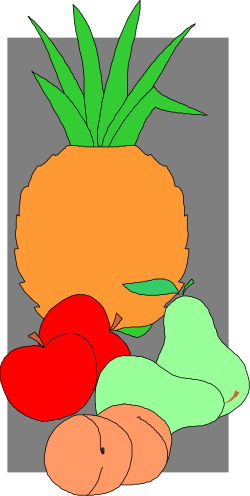 Fruit Clipart with Green Leaf - Fresh and Vibrant Illustrations