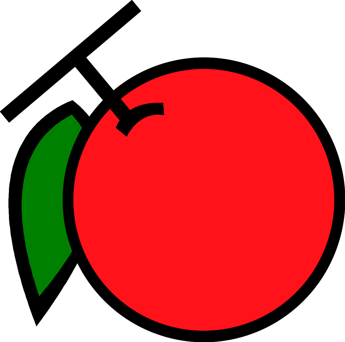 Red Apple with Green Leaves - Vibrant Clipart for Every Occasion