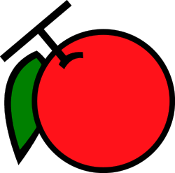 Red Apple with Green Leaves - Vibrant Clipart for Every Occasion
