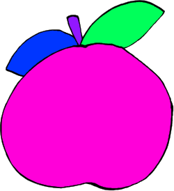 Apple with Green Leaf Clipart - Fresh and Juicy Illustration