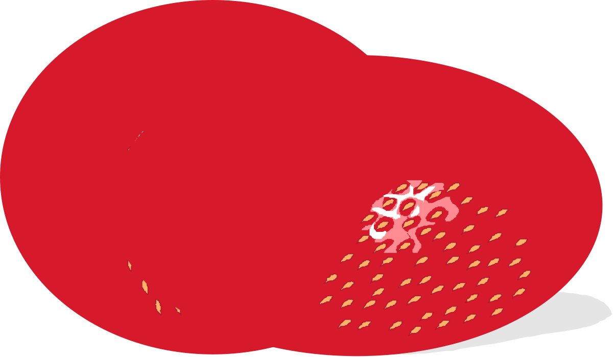 Red Apple with White Spot - Fresh and Juicy Clipart