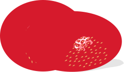 Red Apple with White Spot - Fresh and Juicy Clipart