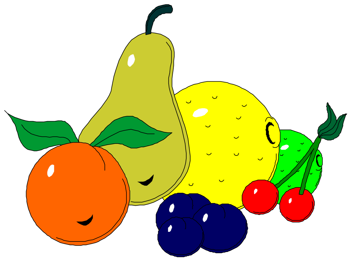 Fruit Clipart Collection: Vibrant Bunch of Fresh Fruits