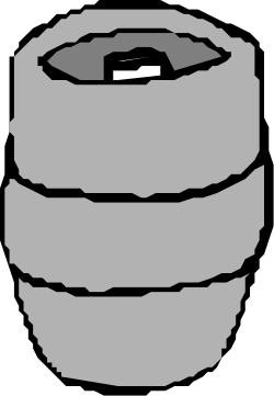 Barrel Clipart: Vintage Black and White Illustration