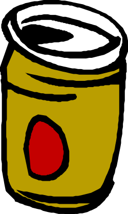 Canned Food Can Clipart: Versatile Graphic for Creative Projects