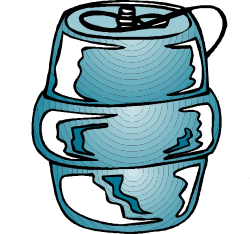 Blue Water Bottle with White Lid Clipart - Ideal for Eco-Friendly Designs