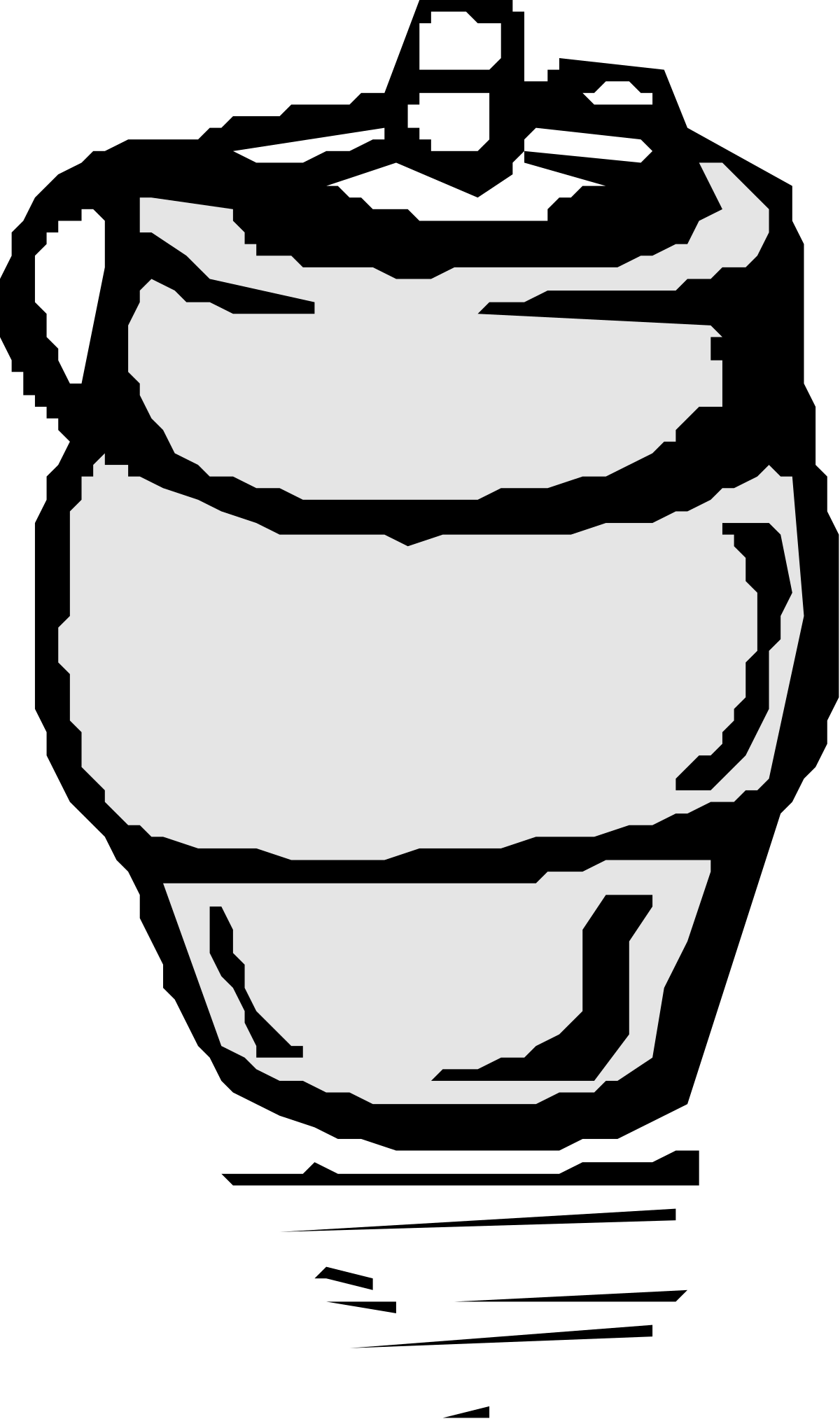 a black and white image of a bowl clip art png transparent Bowl Clipart: Elegant Black and White Design