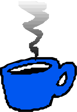 Blue Cup with White Swirl - Charming Clipart for Your Projects