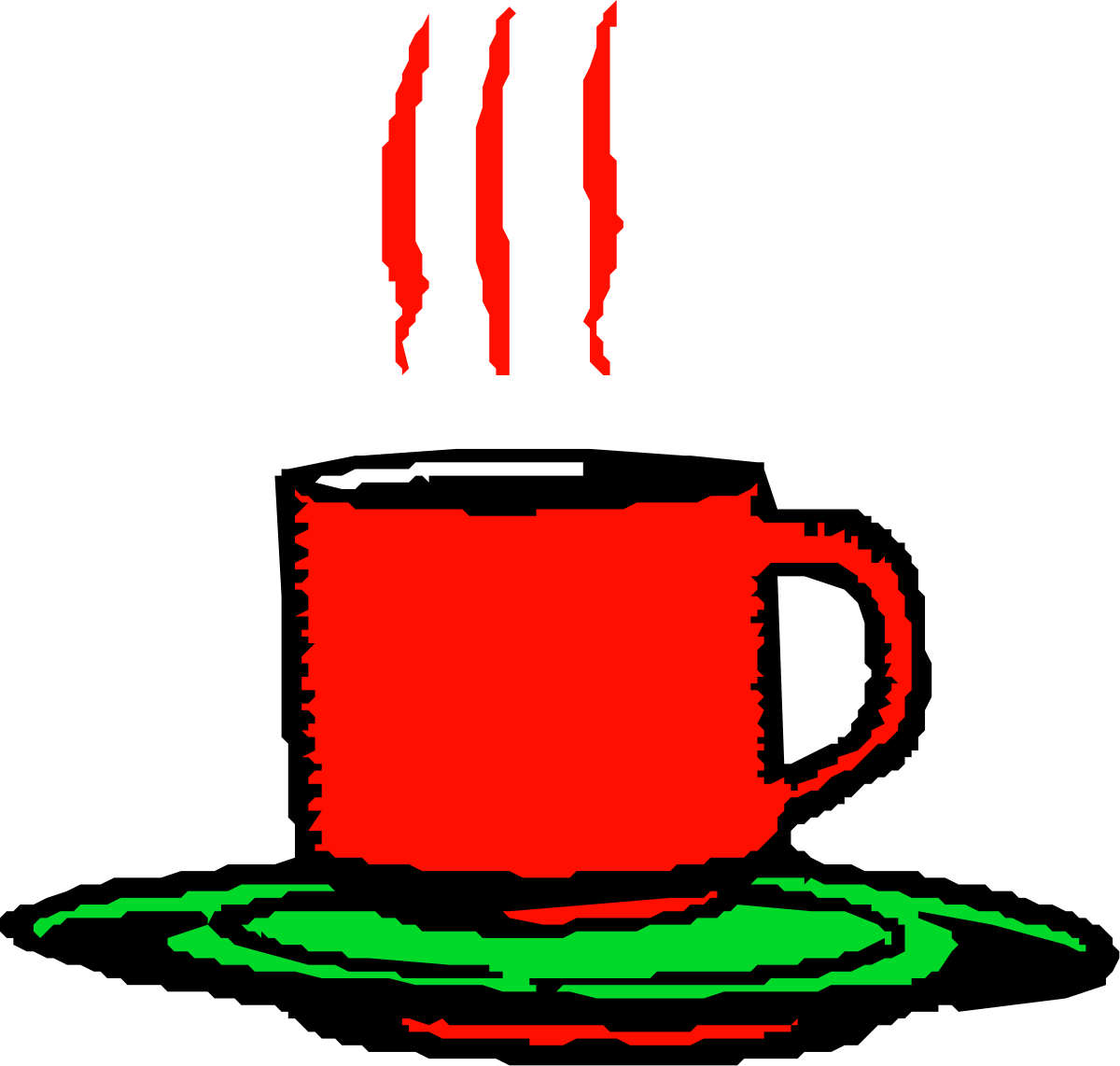Coffee Cup with Green Sauce Clipart for Creative Projects