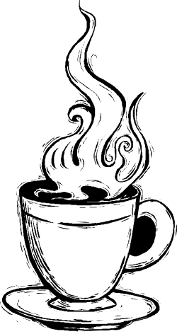 Coffee Cup Clipart: Steam Rising from a Fresh Brew