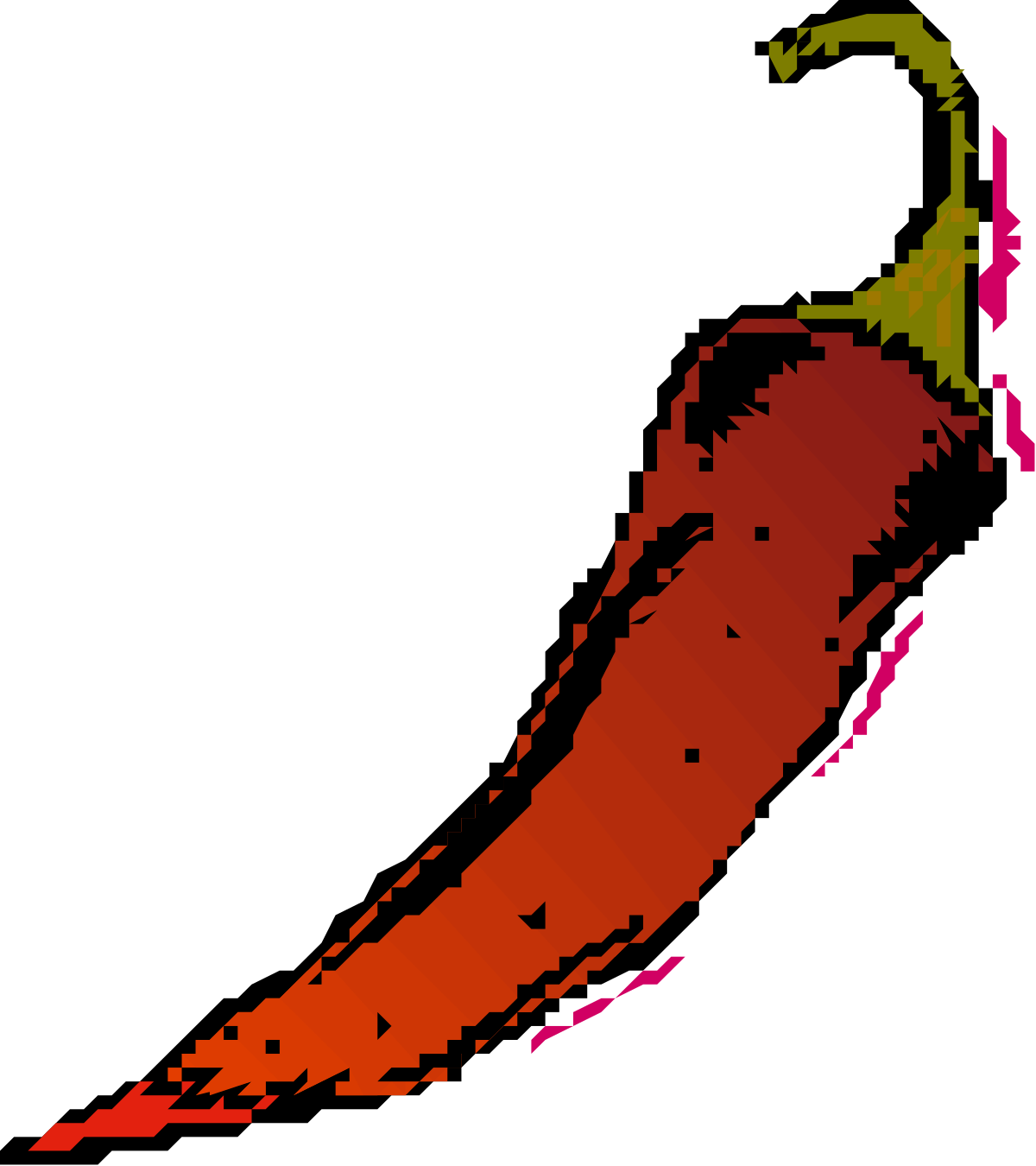 Red Chili Pepper with Green Stem Clipart - Vibrant and Fresh