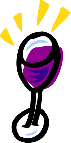 Purple and Yellow Sun Clipart with Radiant Rays