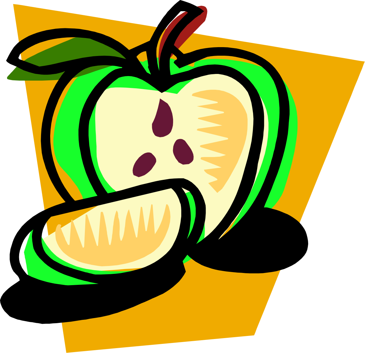 an apple with a bite in the middle clip art png transparent Apple Clipart with a Bite - Fresh and Juicy Fruit Illustration