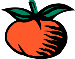 Hand Holding a Fresh Orange Apple Clipart - Perfect for Creative Projects