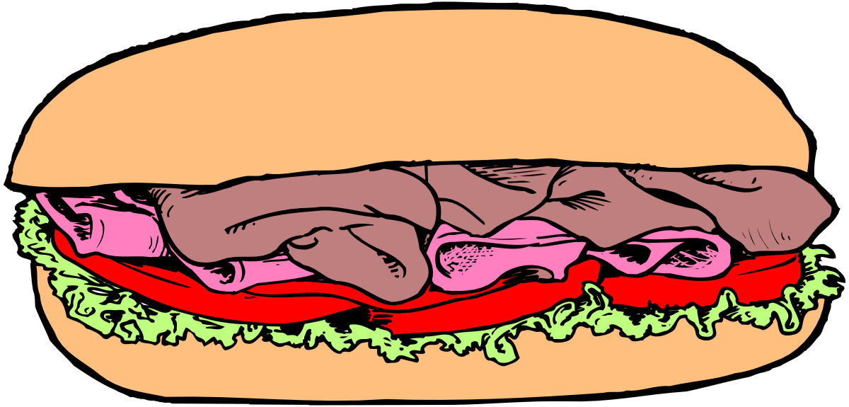 Delicious Meat and Lettuce Sandwich Clipart for Your Projects