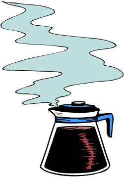 Coffee Pot Clipart with Smoke - Perfect for Culinary and Cozy Designs