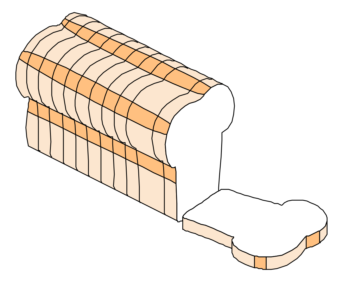 a piece of bread with a slice cut out clip art png transparent Bread Clipart: Freshly Baked Loaf with a Slice Cut Out