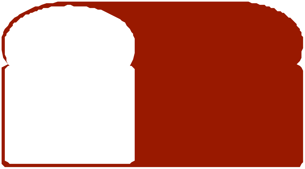 a red and white icon of a bread clip art png transparent Red and White Bread Clipart Icon for Delicious Designs
