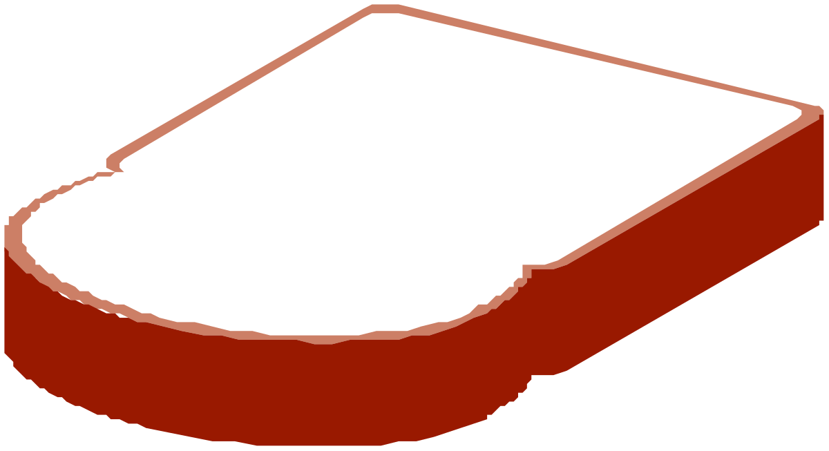 a piece of bread with a white piece clip art png transparent Bread Clipart: Freshly Baked Loaf with White Slice