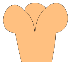 Flower Pot with Two Flowers Clipart