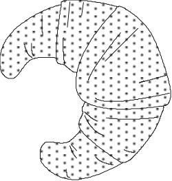 Caterpillar Clipart: Black and White Illustration of a Caterpillar