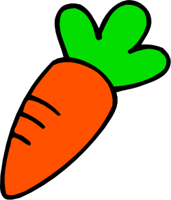 Carrot with Green Leaf Clipart - Fresh and Vibrant Illustration