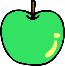 Apple Clipart with Green Leaf - Fresh and Vibrant Fruit Illustration
