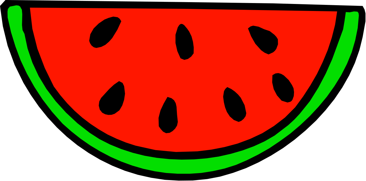 a watermelon slice with a green edge clip art png transparent Watermelon Slice with Green Edge Clipart for Refreshing Designs