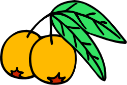 Oranges with Leaves on Black Background - Vibrant Clipart