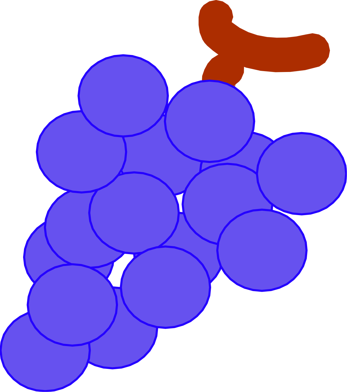 Bunch of Blue Grapes Clipart - Fresh and Lush
