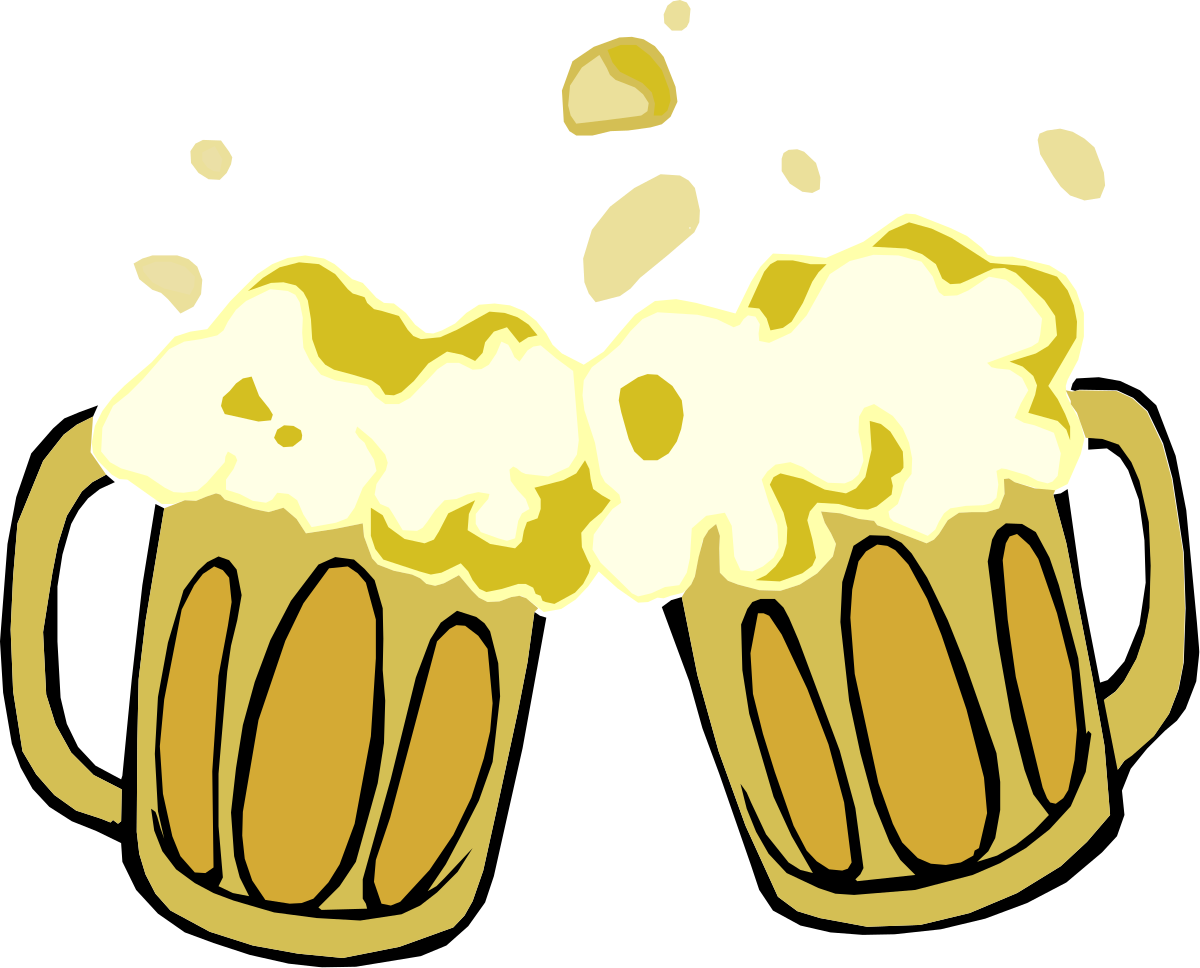 Two Foamy Beer Mugs Clipart for Celebrations