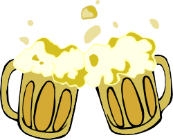 Two Foamy Beer Mugs Clipart for Celebrations