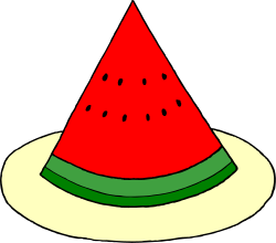 Watermelon Clipart: Juicy Half Slice Design for Summer Themes