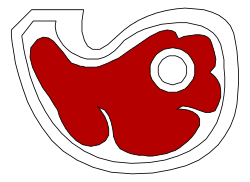 Red and White Logo Design with White Outline - Perfect for Clipart Use