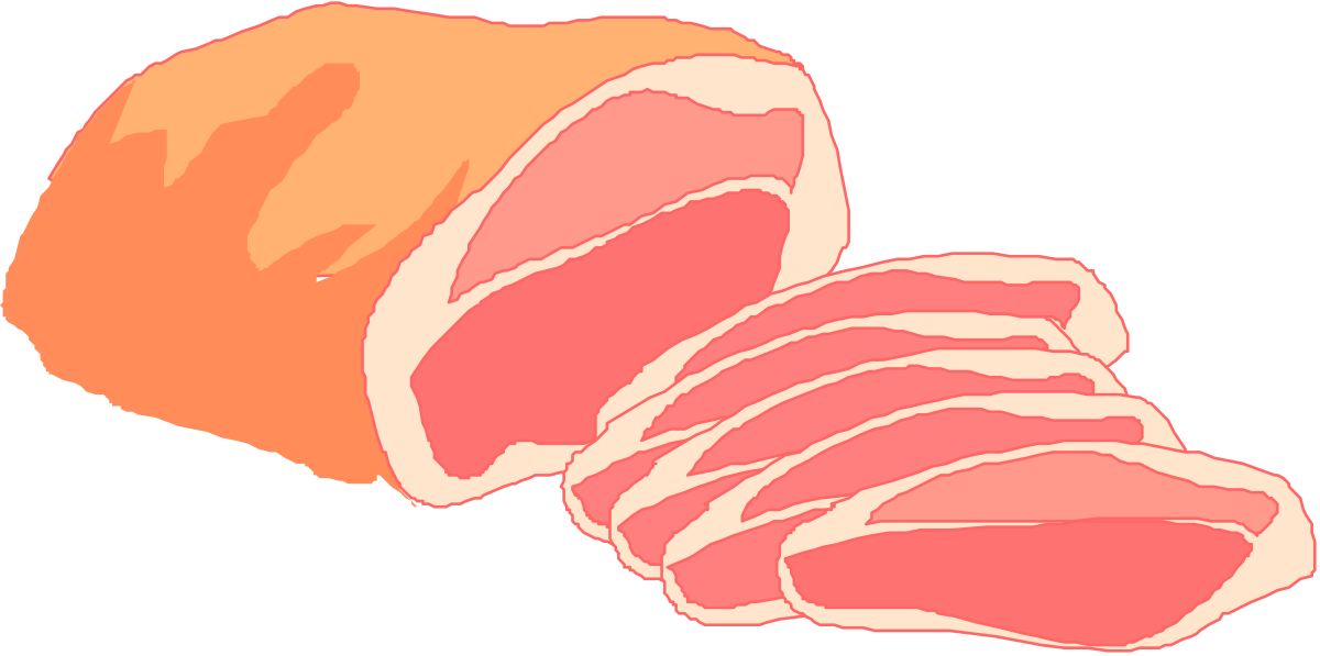 Sliced Meat Clipart - Delicious Cuts for Culinary Creativity
