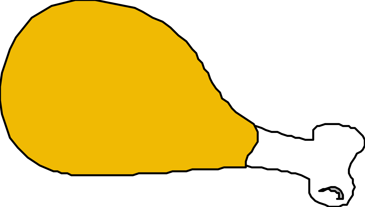 Yellow Light Bulb Clipart with White Outline for Bright Ideas